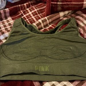 PINK Victoria's Secret Forest Green Sports Bra